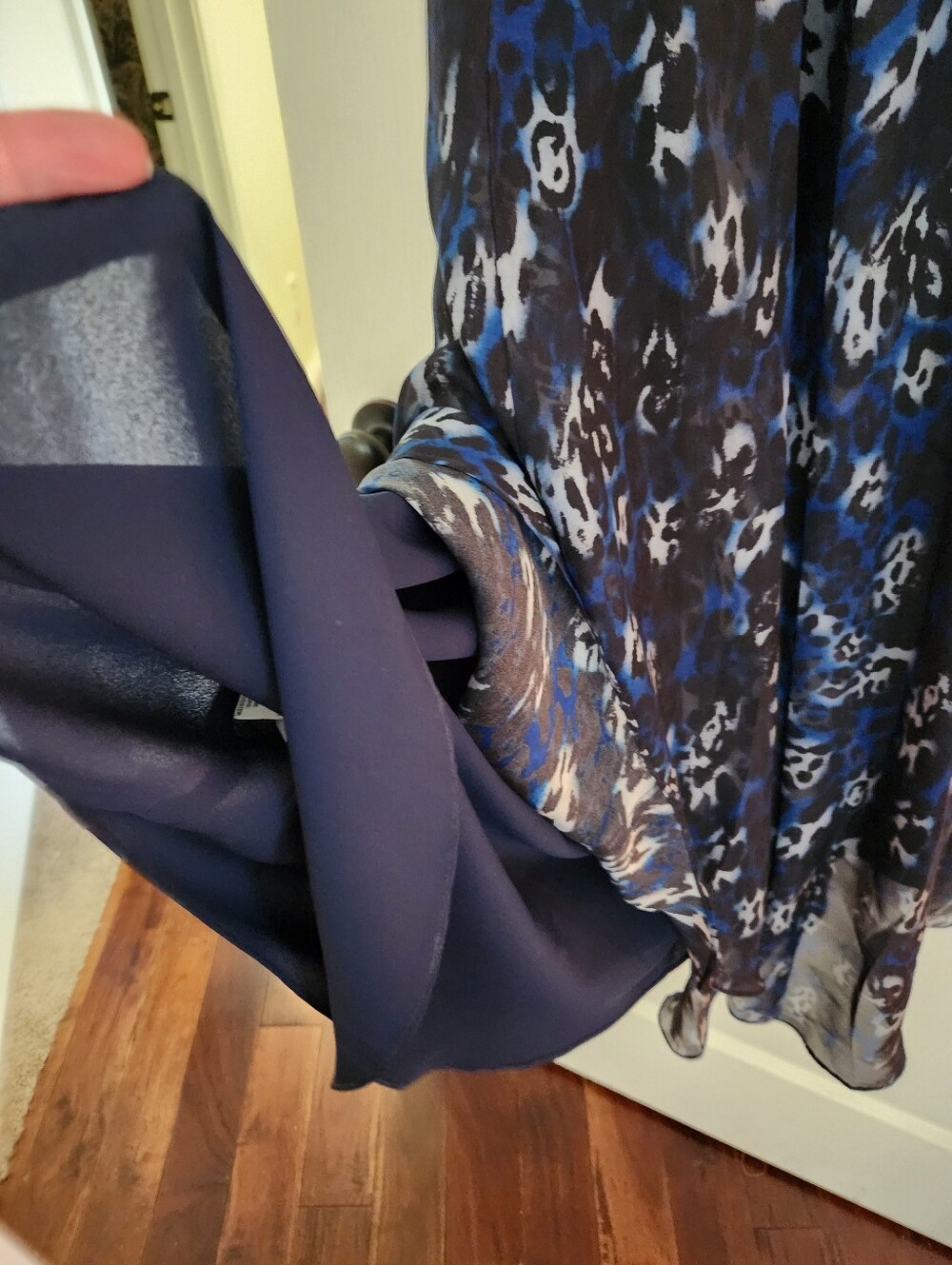 Ramy Brook sz S Blue Leopard Silk Dress Flowy - Picture 11 of 15